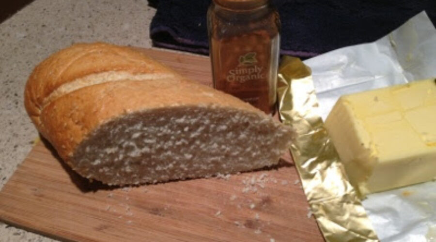 Molletes–toasted bread with sugar and cinnamon