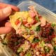 Ham Tostadas cooked in Lime Juice